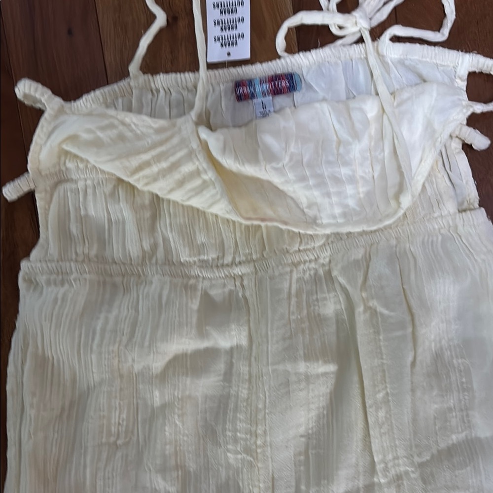Urban outfitters Cream with Spaghetti Strap top jumpsuit size L  NWT